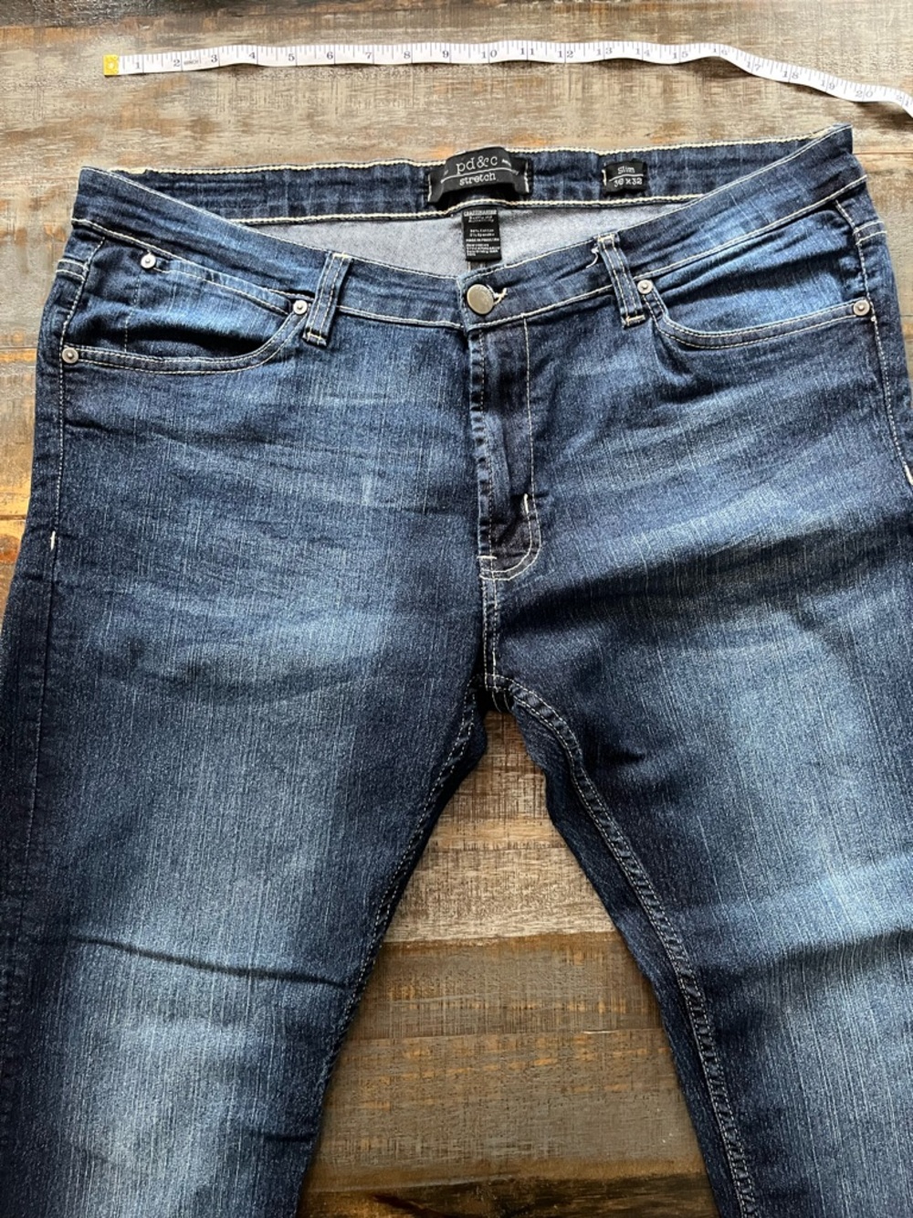 PD&C mens Dark Blue relaxed Jeans